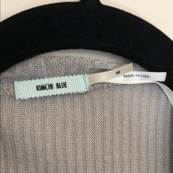 Kimchi Blue Ribbed Grey Cardigan - Picture 3 of 5